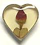 Red Rose Heart Earrings