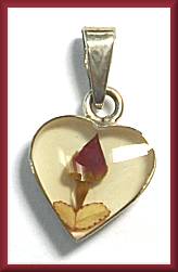 Red Rose Heart Pendant