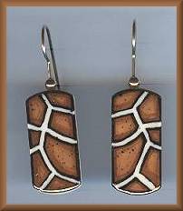 Sean Brown Giraffe Pattern Earrings