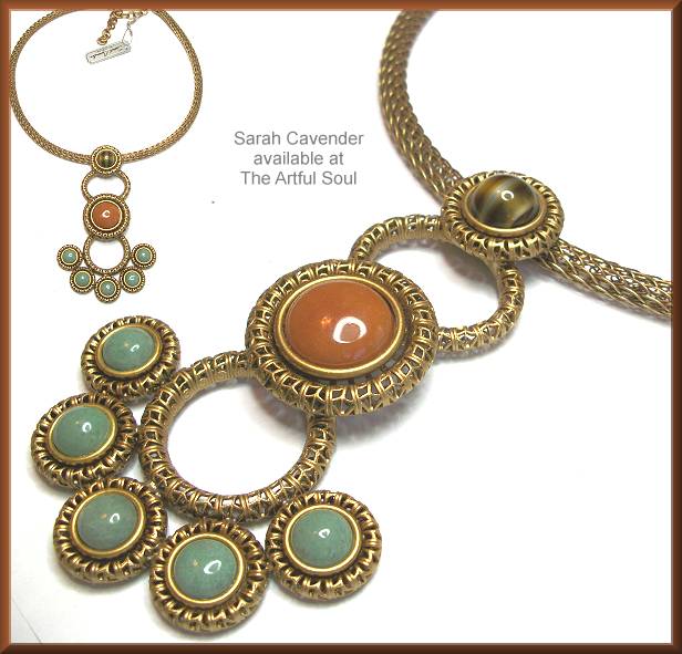 Sarah Cavender Filigree Stone Circles Necklace