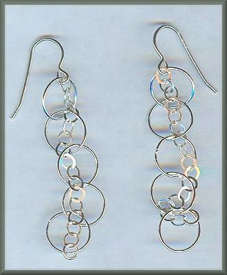 Sharelli Sterling Chain Earrings