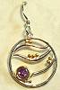 Sierra Amethyst 2-Tone Waves Earrings