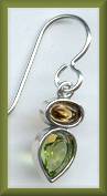 Sierra SS Peridot/Citrine Earrings