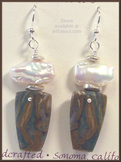Sierra Keystone Pinetree Jasper Earrings