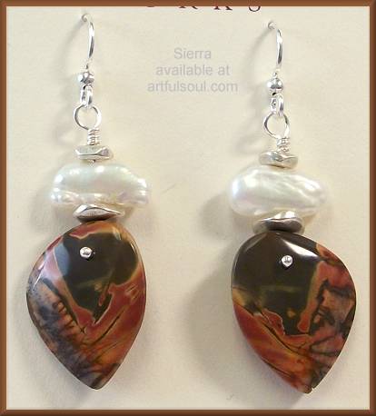 Sierra Freeform Red Creek Jasper Earrings