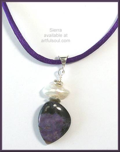 Sierra Freeform Charoite Necklace