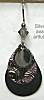 Silver Forest Textured Black Teardrop Earrings