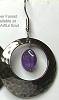 Silver Forest Encircled Amethyst Earrings