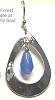 Silver Forest Blue in Silver Frame Earrings