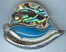 Sajen Aqua Dolphin on Wave Pin/Pendant