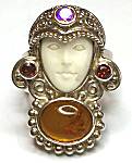 Sajen Goddess Amber Ring