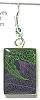 Skeleton Leaf Earrings, Purple/Green on Black