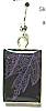 Skeleton Leaf Earrings, Purple on Black