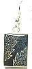 Skeleton Leaf Earrings, Blue & White on Black