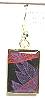 Skeleton Leaf Earrings, Red & Purple on Black