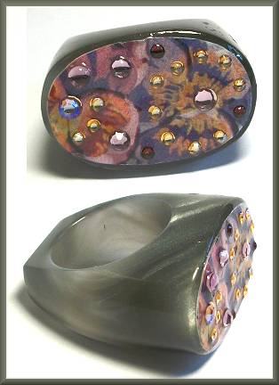Stella Page Pansies Medium Ring