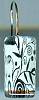 Spirit Lala Leaf Flower B&W Rectangular Earrings