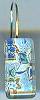 Spirit Lala Paisley Blue Flower Rectangular Earrings
