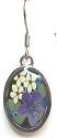 Spirit Lala Purple Flower Oval Earrings