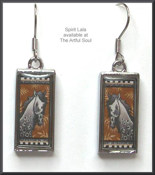 Spirit Lala Horse Rectangular Earrings