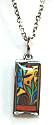 Spirit Lala Bright Leafy Reversible Rectangular Necklace