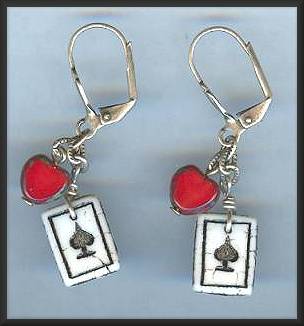 Sweet Romance Ace Spades Earrings