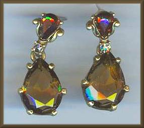 Sweet Romance Smoked Pear Earrings