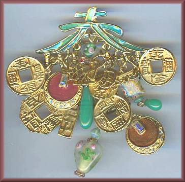 Sweet Romance Joy Luck Love Charm Pin