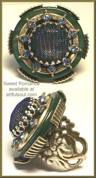 Sweet Romance Ollipop Blue Mesh Queen Ring