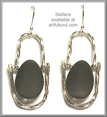 Stefans Black Rocks Earrings