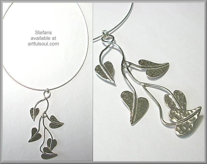 Stefans Leaves Pendant Necklace
