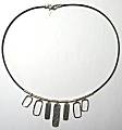 Stefans Textured Tabs Necklace