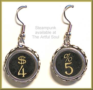 Steampunk Typewriter Keys Earrings