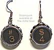 Steampunk Typewriter Keys Earrings
