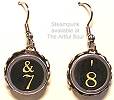 Steampunk Typewriter Keys Earrings