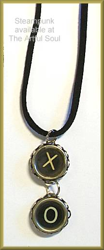 Steampunk Typewriter X-O Necklace