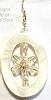 Sun Designs Cream Oval Framed Earrings