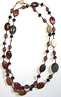 Sun Designs Purple Earth Long Knotted Necklace