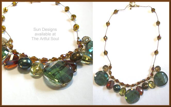 Sun Designs Chunky Crystals Necklace