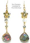 Sun Designs Green/Gray Earrings