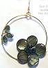 Sun Designs Navy Flower Loop Earrings