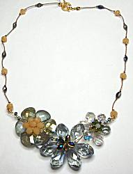 Sun Designs Gray and Tan Necklace