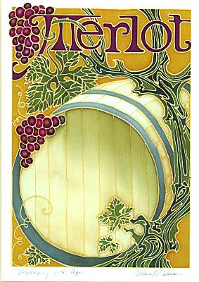 Sybil Shane Print Mellowing with Age (Merlot)