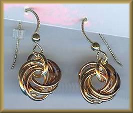 Tahmi Double Flower Earrings GF Mix