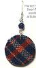 Honey Have You Seen My Tie? Navy/Red Plaid Earrings