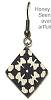 Honey Have You Seen My Tie? Navy & White Snowflake Earrings