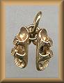 The Touch 14kt Sandals Pair Charm