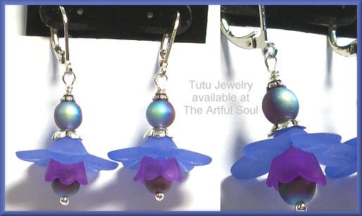 Tutu Flower Earrings Periwinkle/Orchid