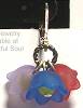 Tutu Flower Earrings Raspberry/Lavender/Blue
