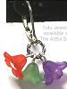Tutu Flower Earrings Red/Purple/Green